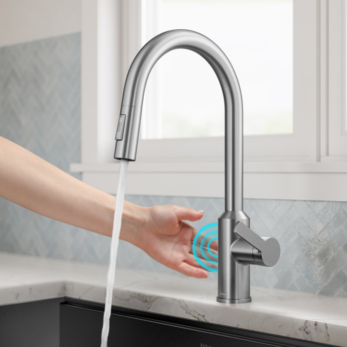 KRAUS Oletto Touchless Sensor PullDown Single Handle Kitchen Faucet